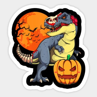 Dinosaur T-rex Pumpkin Mummy Boys Halloween Party Sticker